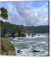 Coastal Serenity With Rugged Cliffs Canvas Print