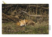 Peaceful Fox in Sunlit Meadow Zip Pouch by Brandon Wichmann