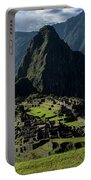 Majestic Ruins In A Mountain Valley Portable Battery Charger