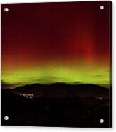 Northern Lights Over Mountain Range Acrylic Print