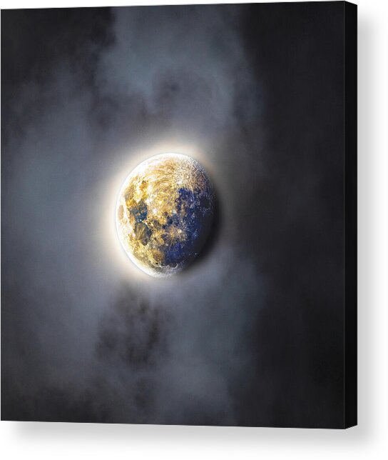 Celestial Moon In Ethereal Glow Acrylic Print
