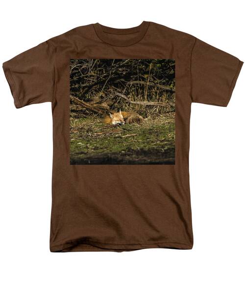 Peaceful Fox in Sunlit Meadow Men's T-Shirt  (Regular Fit) by Brandon Wichmann