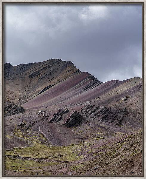 Majestic Andean Mountainscape With Colorful Striations Framed Print