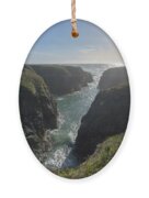 Dramatic Coastal Cliff Scene Ornament