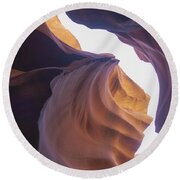 Antelope Canyon Curves And Light Play Round Beach Towel